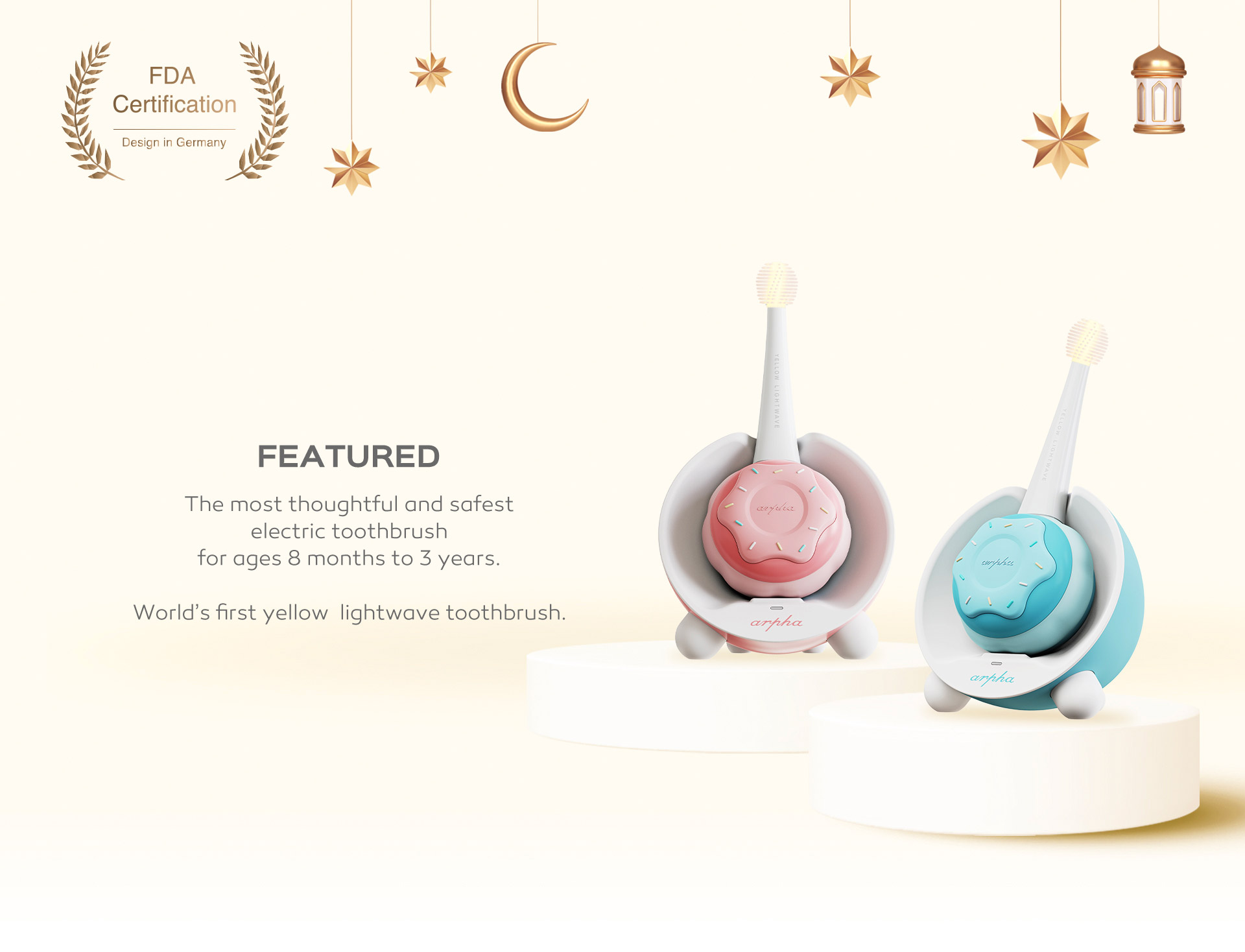 X3 Baby Yellow Light Electronic Toothbrush