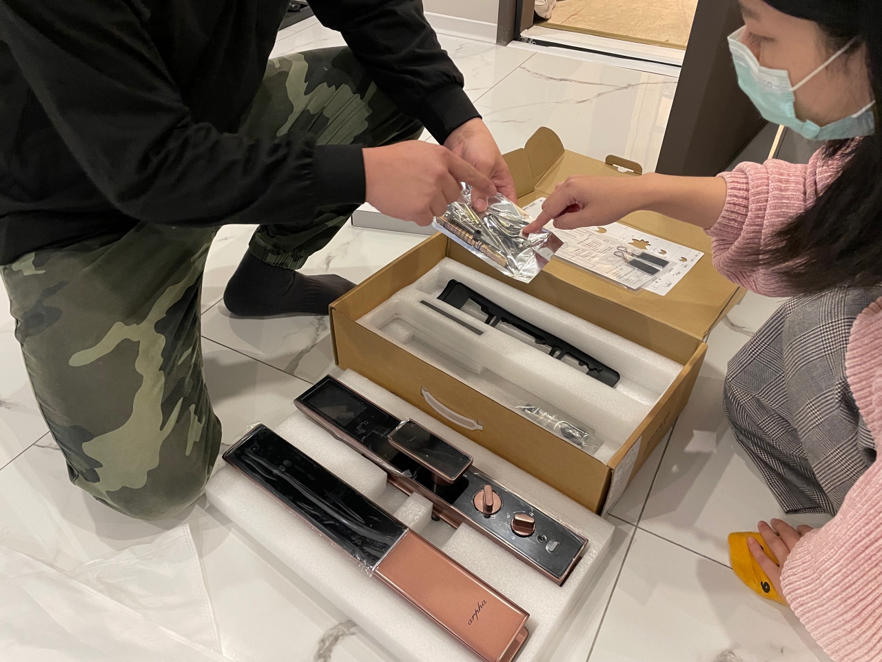 arpha電子鎖安裝前檢查2