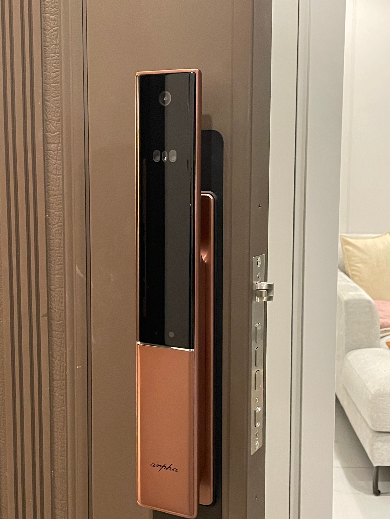 arpha電子鎖安裝完成